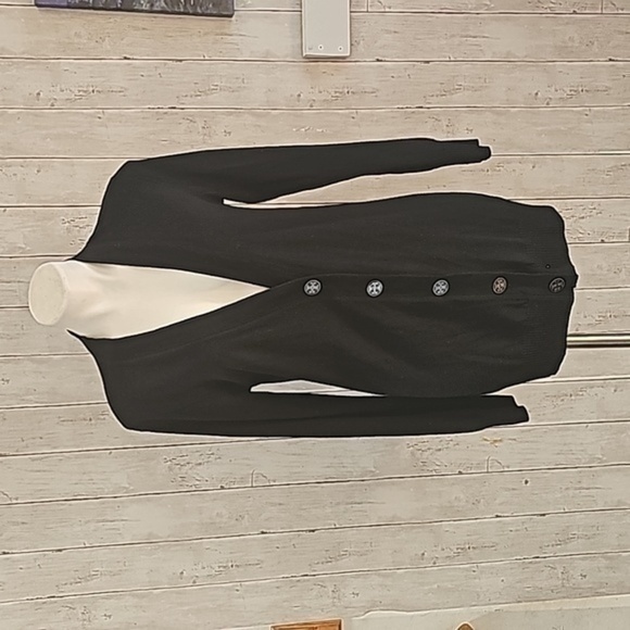 Tory Burch Black Merino Wool Cardigan Women’s Size Small - Picture 1 of 8